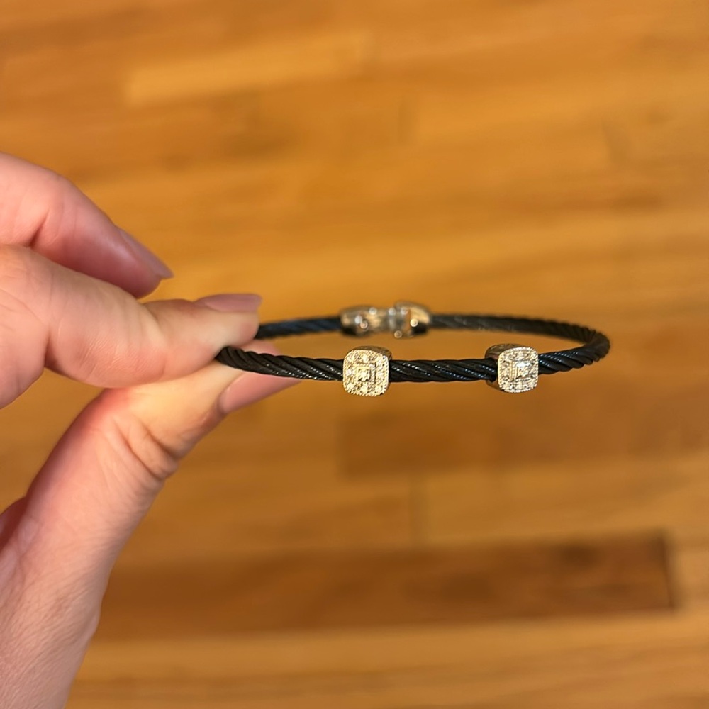 Alor Navy Cable Diamond Bracelet